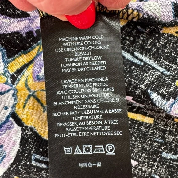 Free People Summer In Tulum Boho Linen Tunic Top Mini Dress Black Purple Medium - Picture 11 of 13